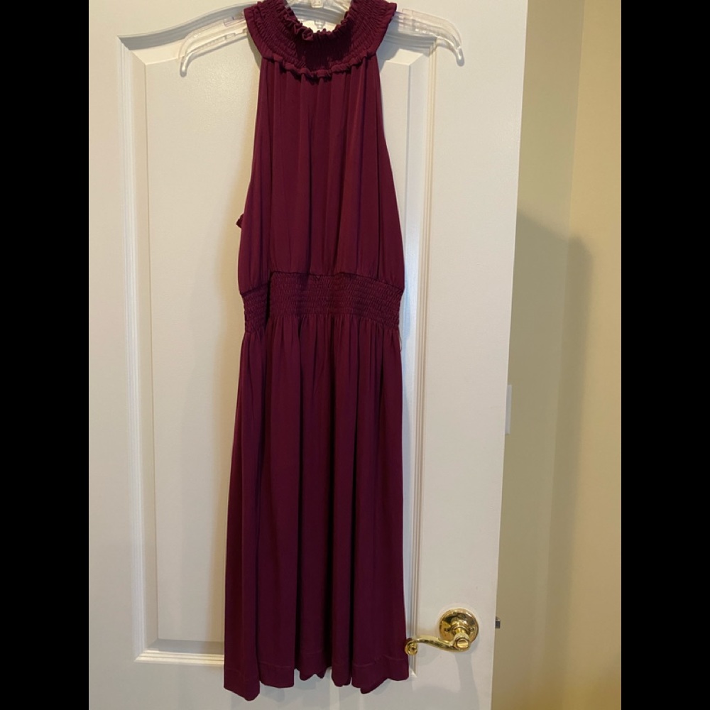 NWT Jonathan Martin eggplant  faux halter dress